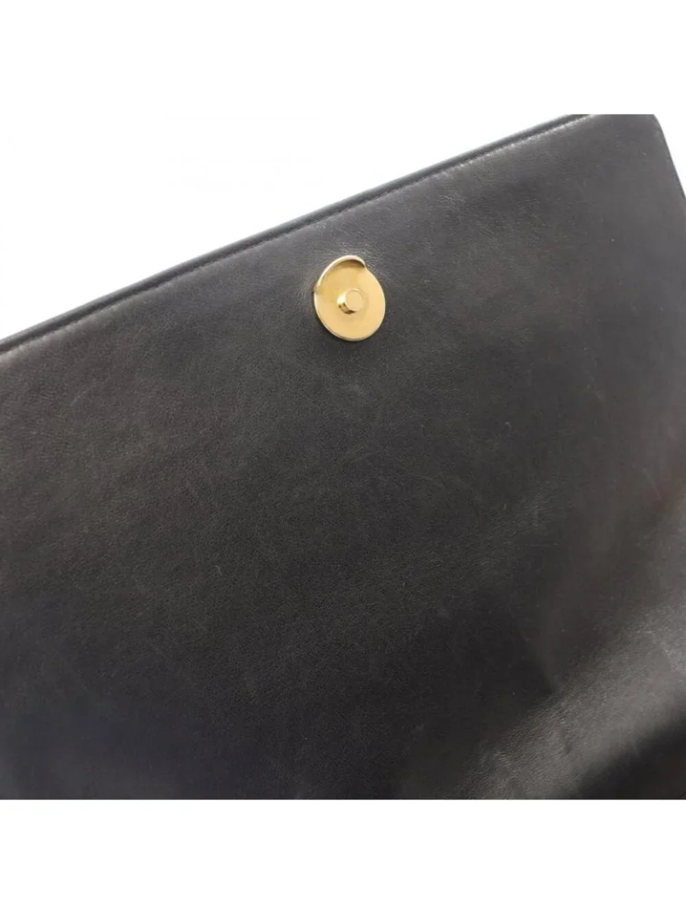 Chanel Shoulder Bag Quilted Black Lambskin CC Logo Snake Chain